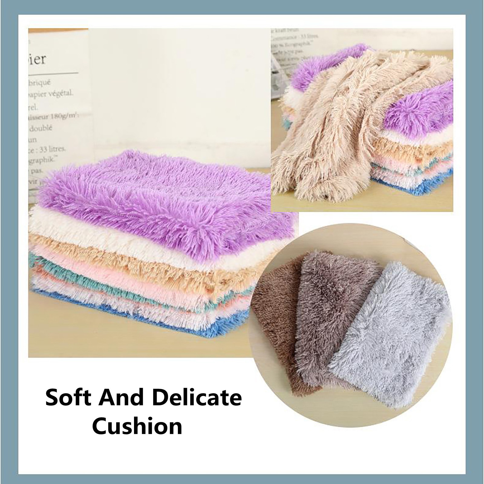 Soft Fluffy Pet Mat Warm Cushi - Pet Beds 评论和价格
