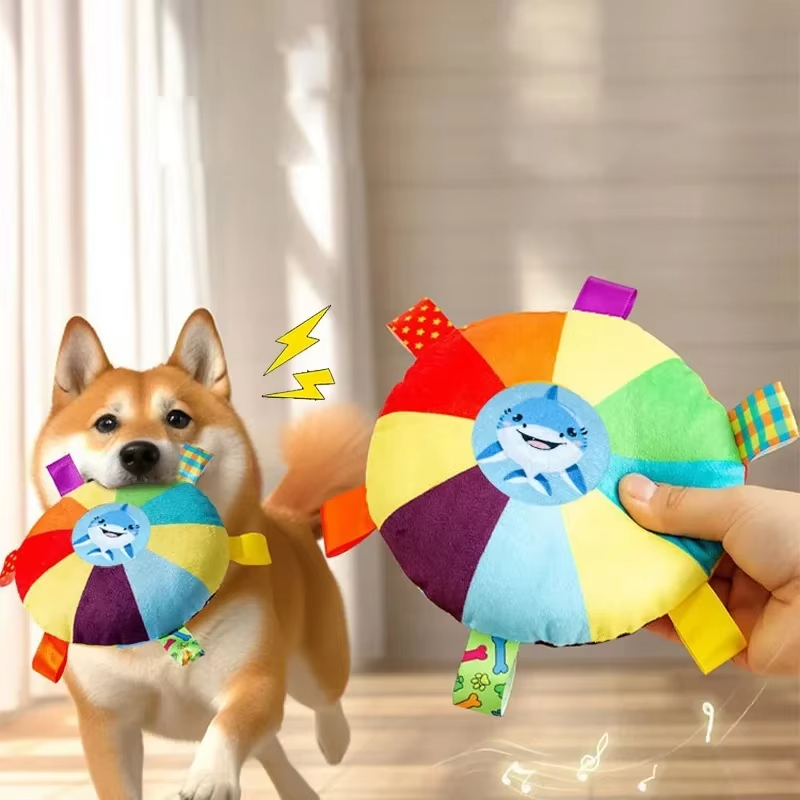 6PCS Rainbow Plush Flying Sauc - Flying Disc Dog Training Toy 评论和价格