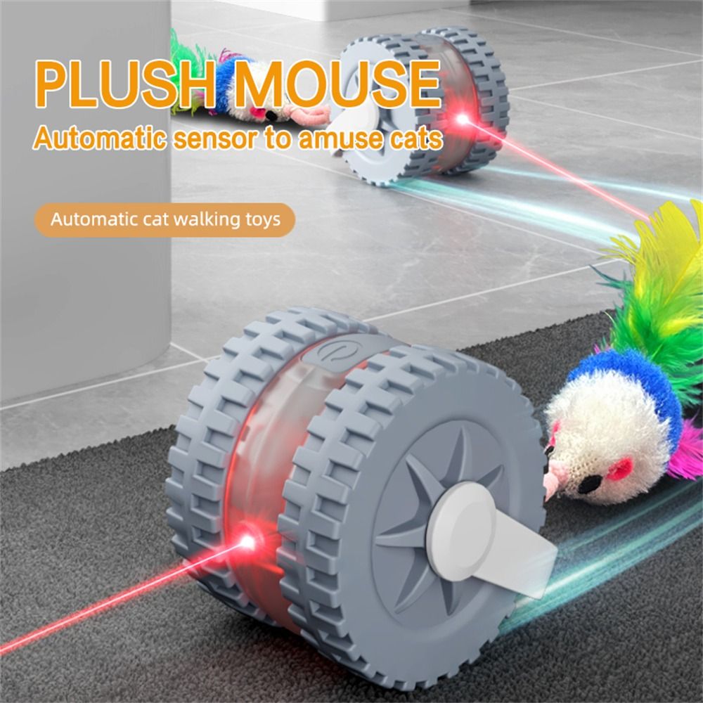With Mouse Tail Infrared Laser - Automatic Moving Dog Ball 评论和价格