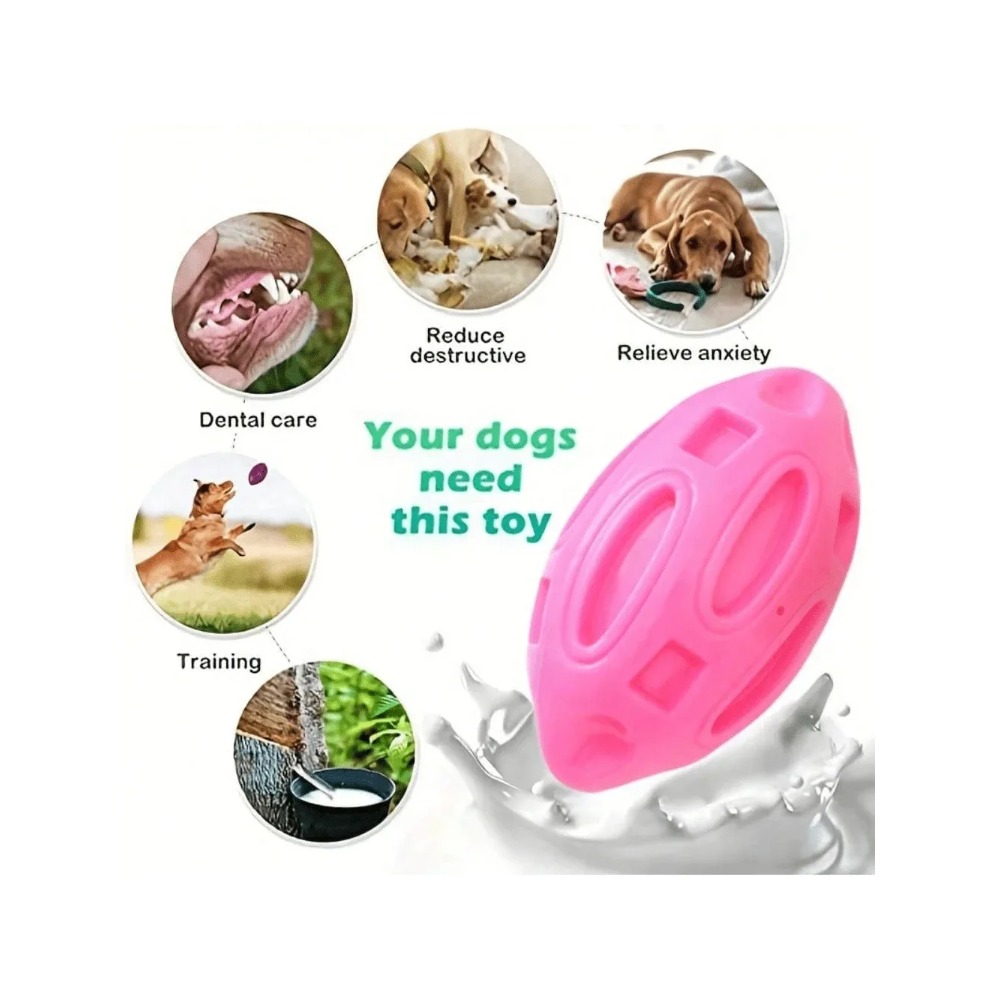 1pcs Indestructible Squeaky Ru - Indestructible Dog Chew Toy 评论和价格